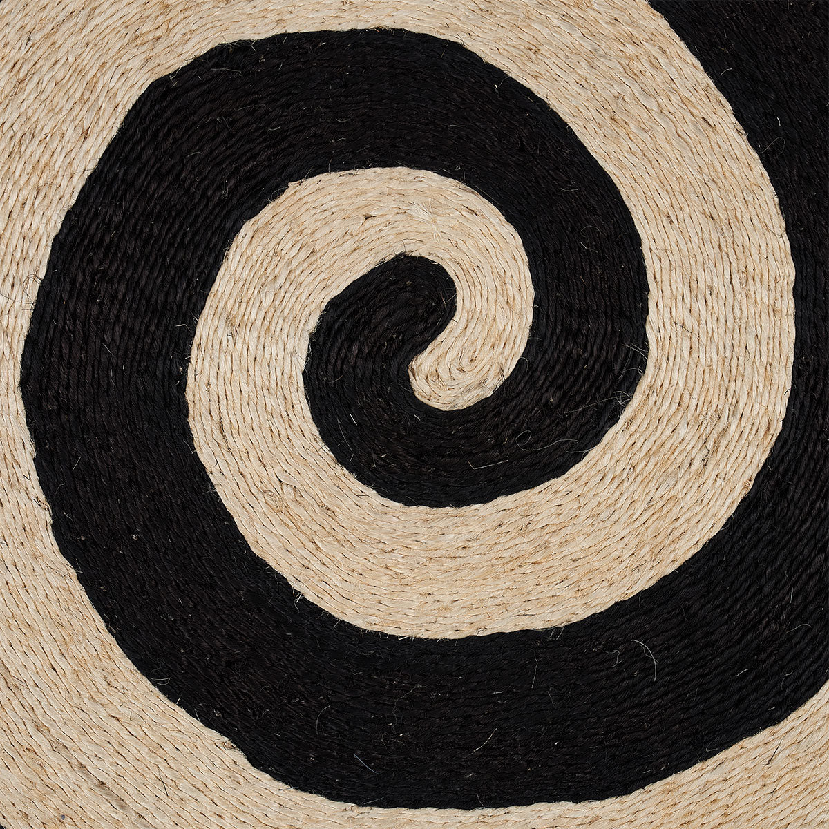 Caracol Rug in Black & Natural