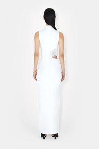 Beaded Nova Dress in White