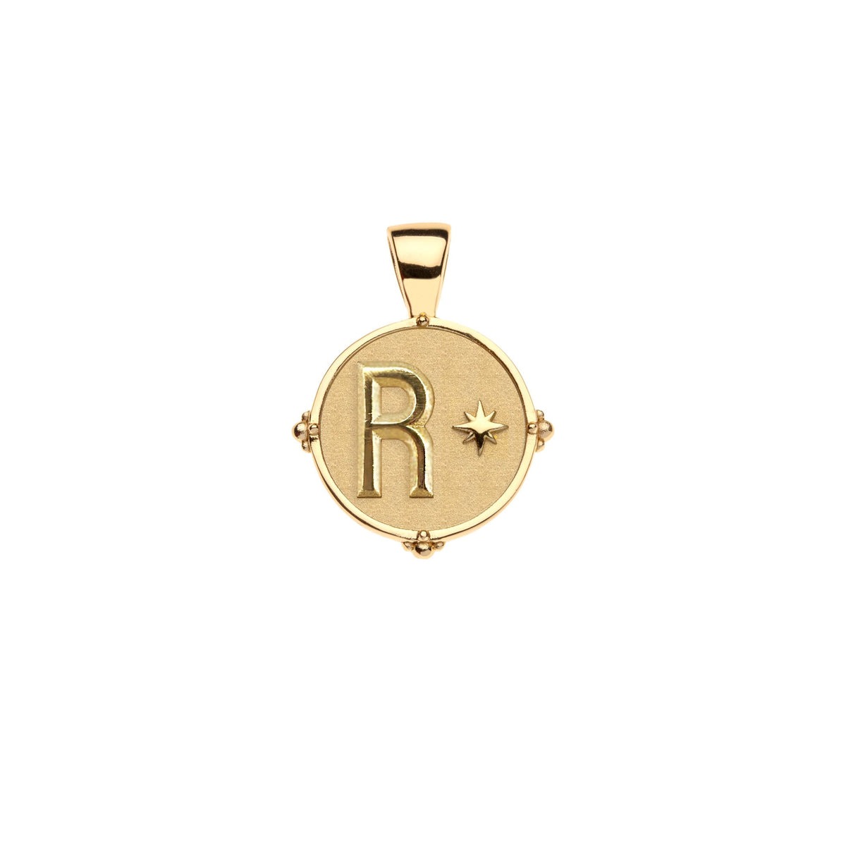 JW Letter Coin Pendant Necklace