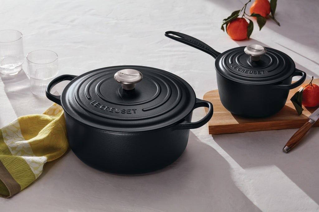 A new product with a black inside from Le Creuset's pot Signature Cocotte  Rondo --A great deal with tableware and saucepan []