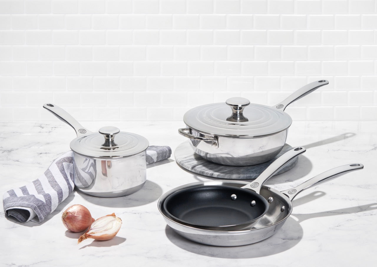 6 Piece Stainless Steel Pan Set