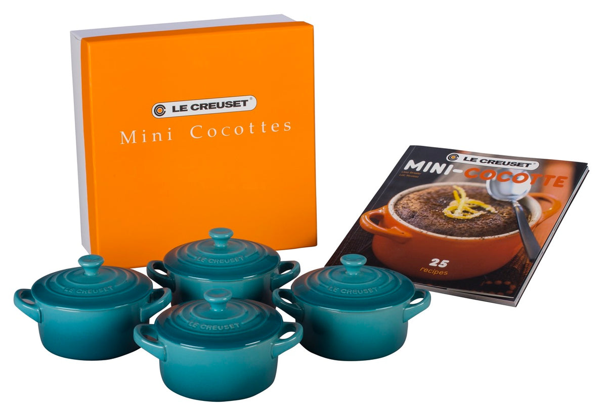 Set of 4 Cocottes with Mini-Cocotte Cookbook