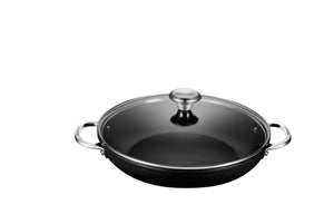 Toughened Nonstick PRO 4 qt. Shallow Casserole & Braiser with Glass Lid