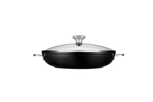 Toughened Nonstick PRO 4 qt. Shallow Casserole & Braiser with Glass Lid