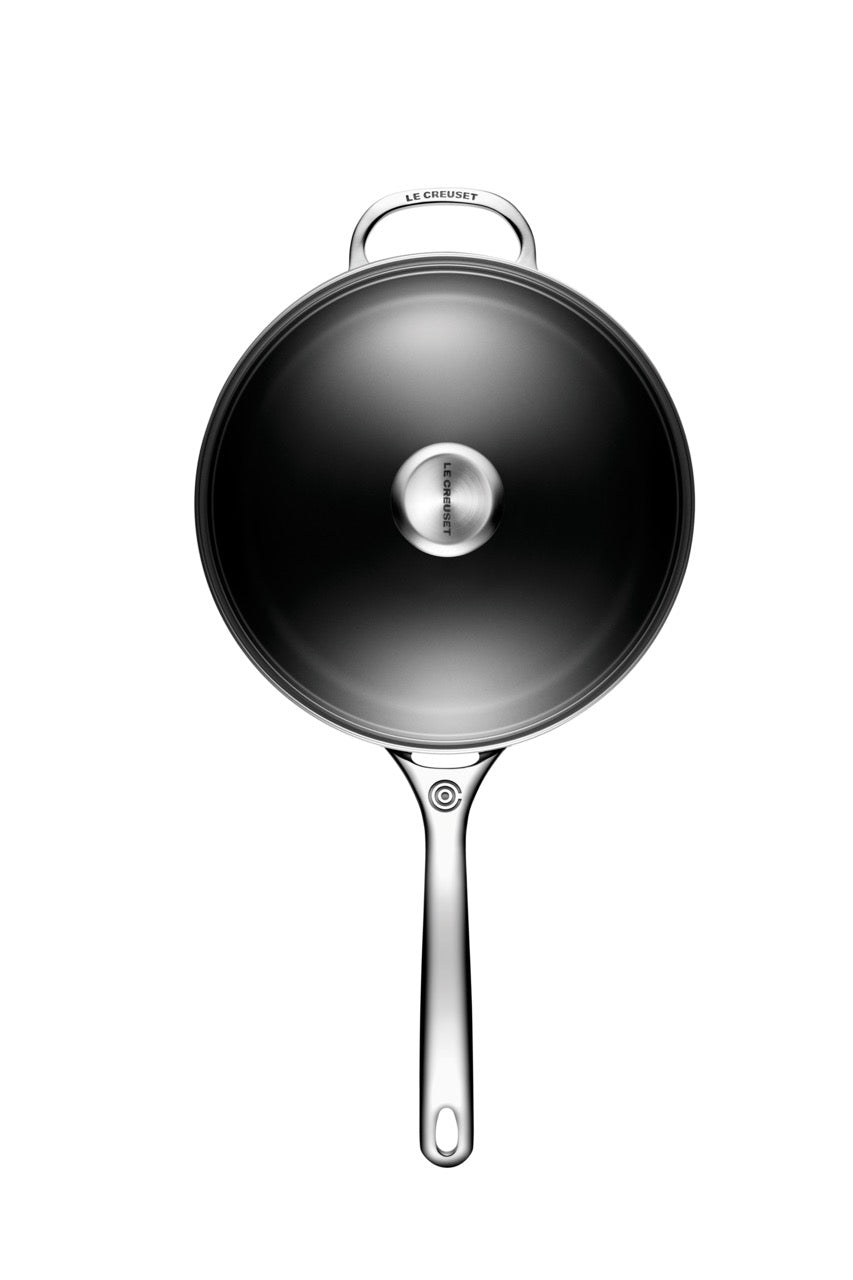 Toughened Nonstick PRO 4-1/4 qt. Saute Pan with Helper Handle & Glass Lid