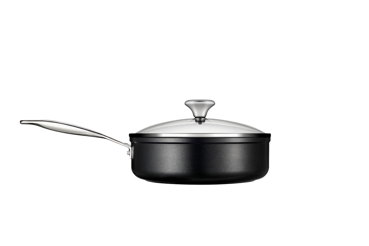 Toughened Nonstick PRO 3-1/2 qt. Saute Pan with Glass Lid