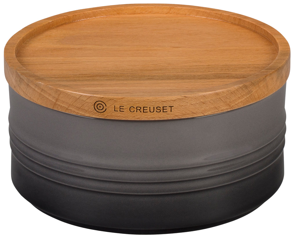 Le Creuset 1.5-Quart Stoneware Canister with Wood Lid - Marseille