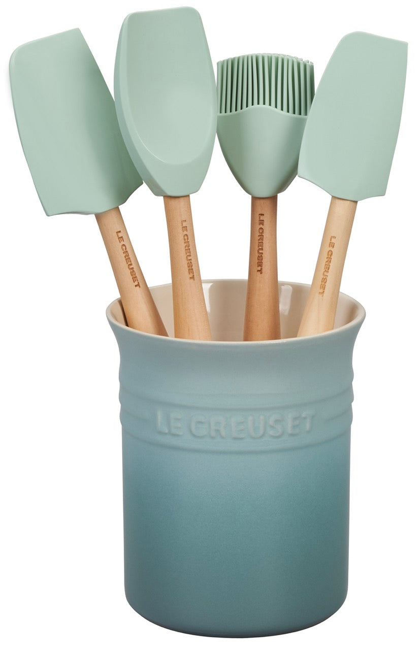 Craft Series 5-Piece Utensil Set with Crock in Sea Salt