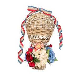 Provence Rattan Whitewash Medium Hot Air Balloon