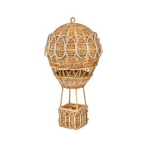 Provence Rattan Whitewash Medium Hot Air Balloon