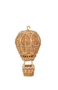 Provence Rattan Whitewash Small Hot Air Balloon