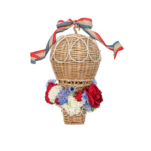 Provence Rattan Whitewash Large Hot Air Balloon