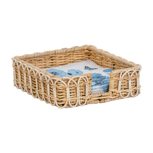 Provence Rattan Whitewash Luncheon Napkin Holder