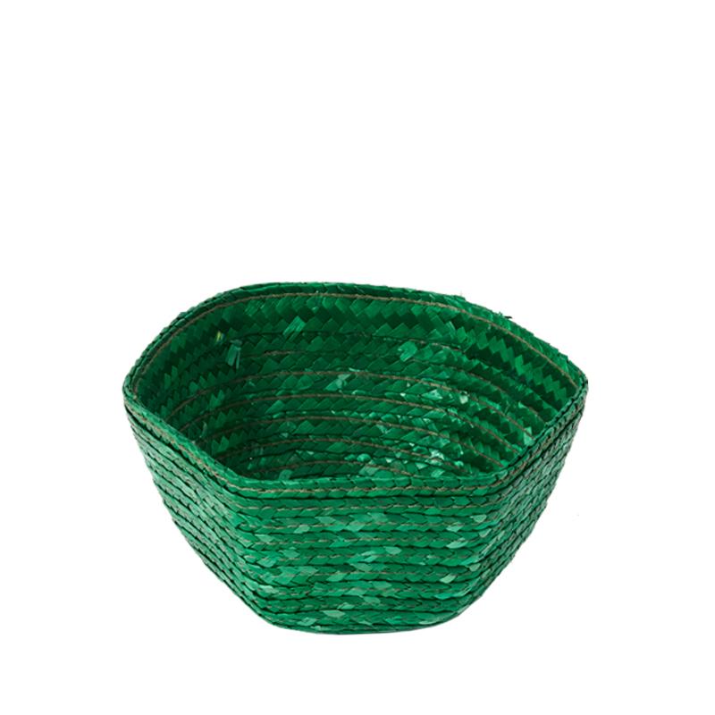 Small Raffia Basket in Green