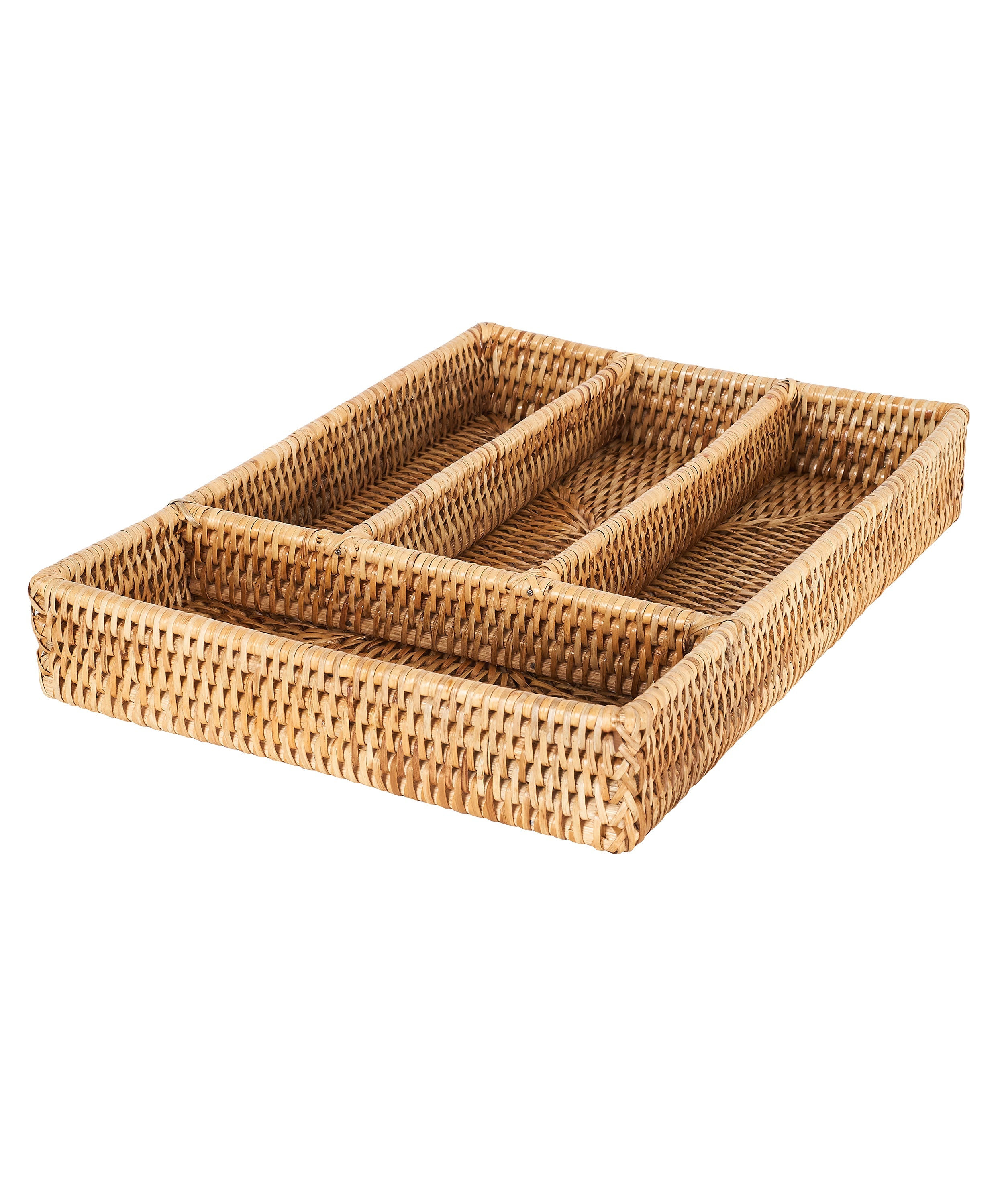 Rattan Cutlery Tray in Natural