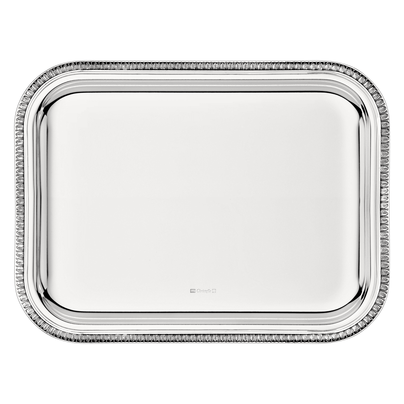 Christofle Silver Plated Rectangular Tray - 26 x 20 cm Malmaison