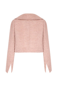 Remy Cropped Jacket Rose Glimmer Weave