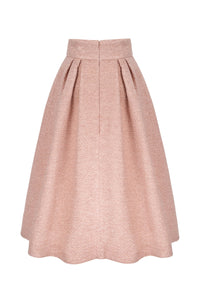 Remy Luxe 50's Midi Skirt Rose Glimmer Weave