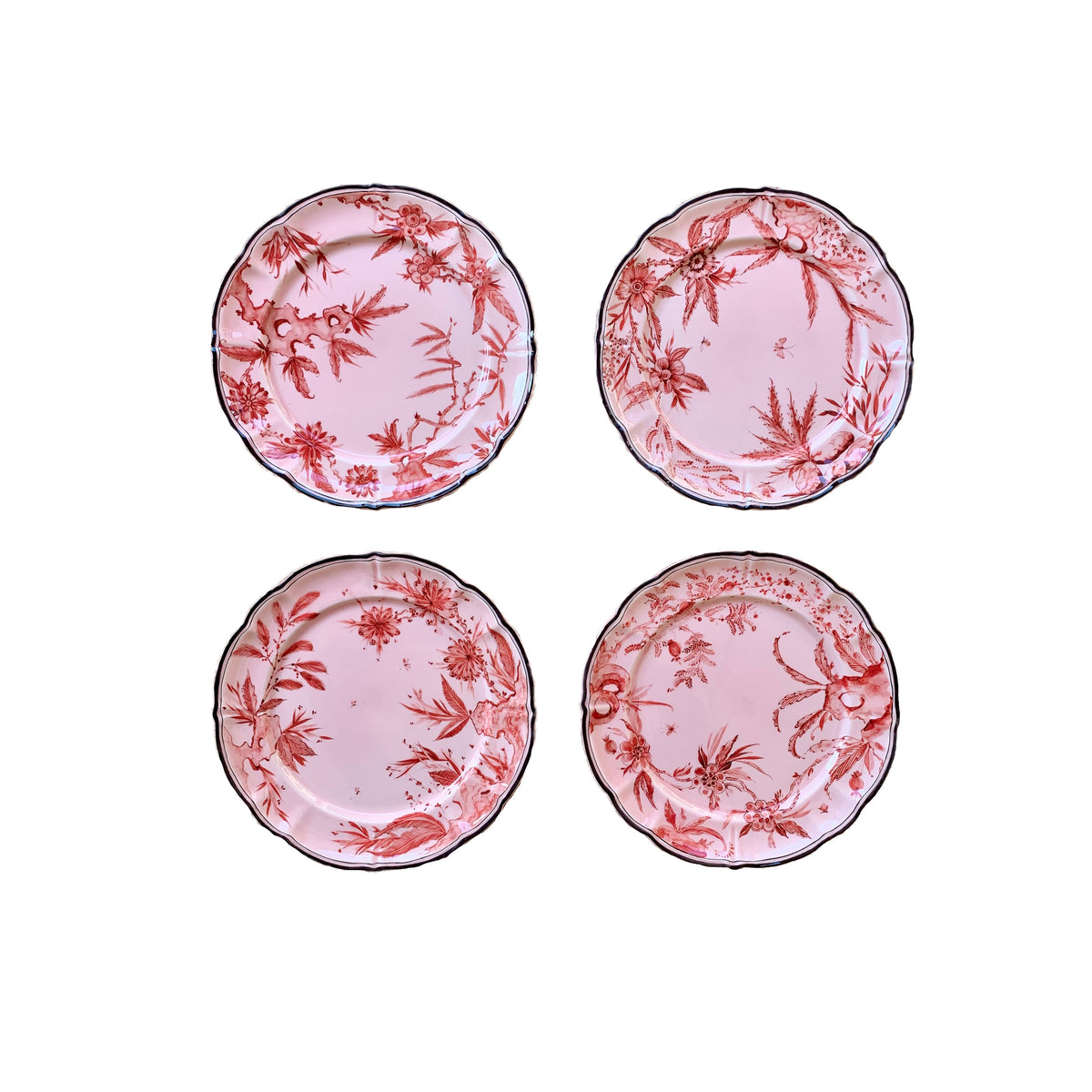 Rocaille Pink Dessert Plate