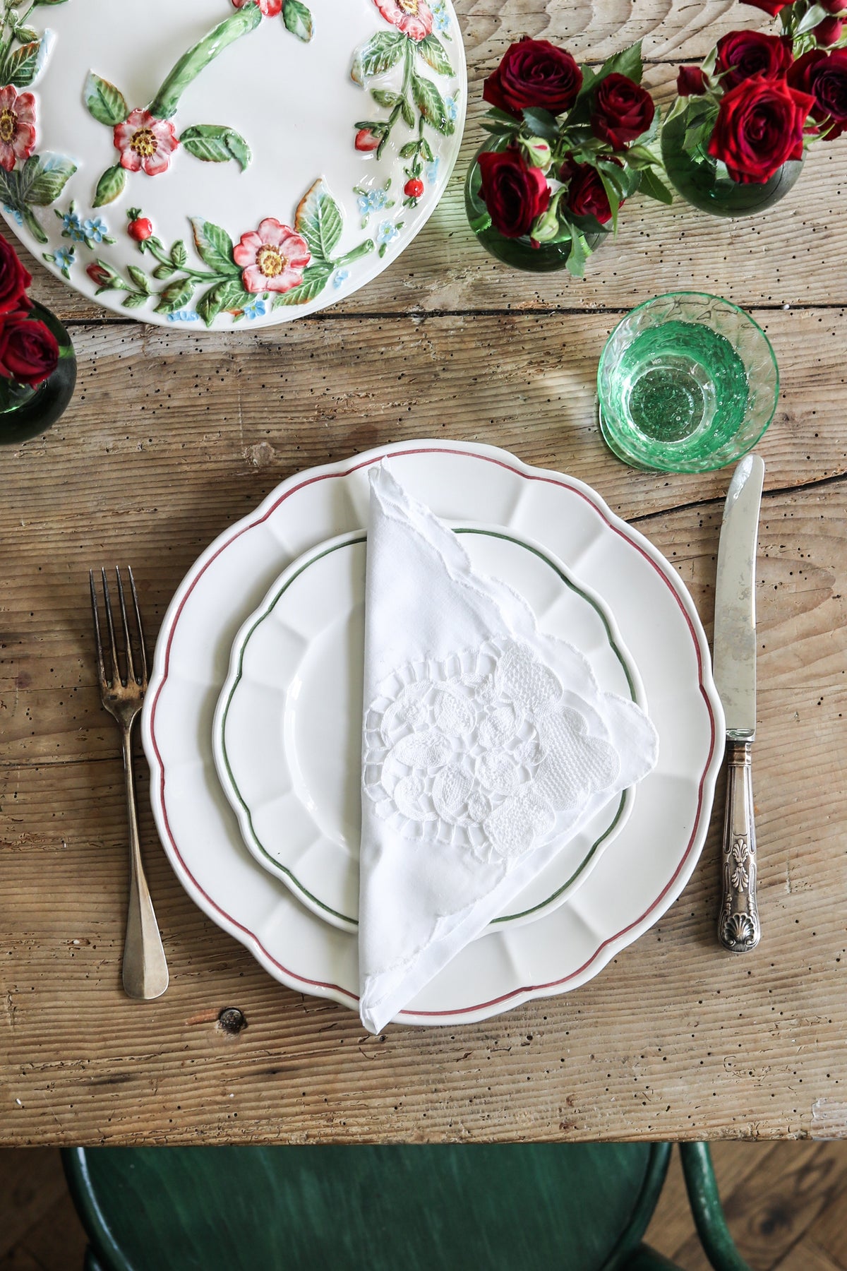 Romilly Dinner Plate, Red - Skye McAlpine Tavola