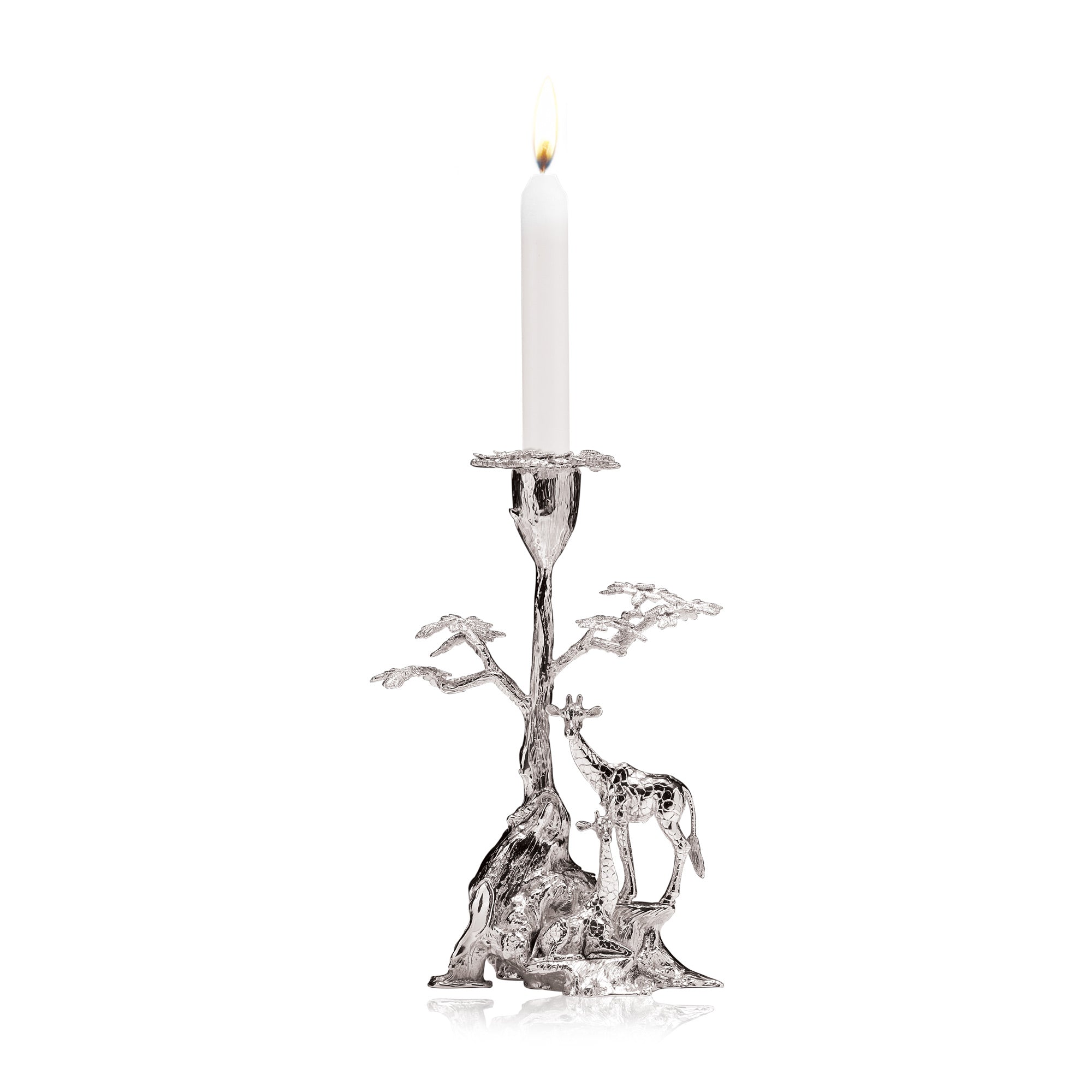 Contribute together: Root Tree & Giraffe Candle Holder in Silver