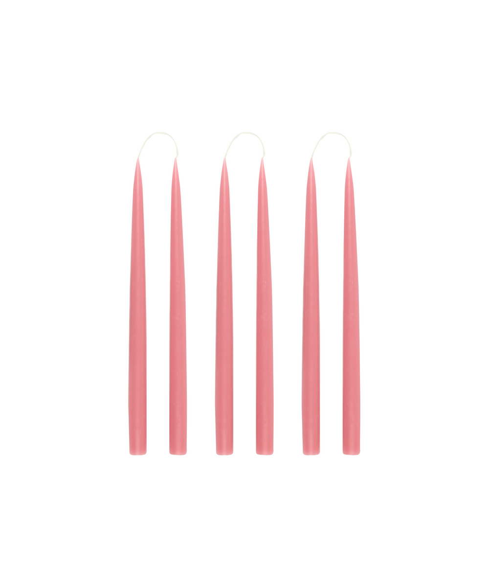 Rebecca Udall Set of 6 35cm Danish Taper Candles, Rose Pink