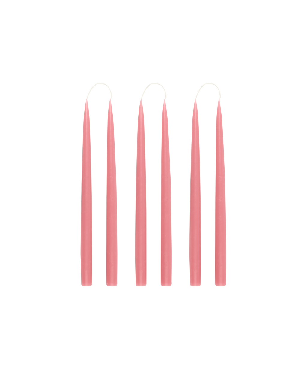 Rebecca Udall Set of 6 35cm Danish Taper Candles, Rose Pink