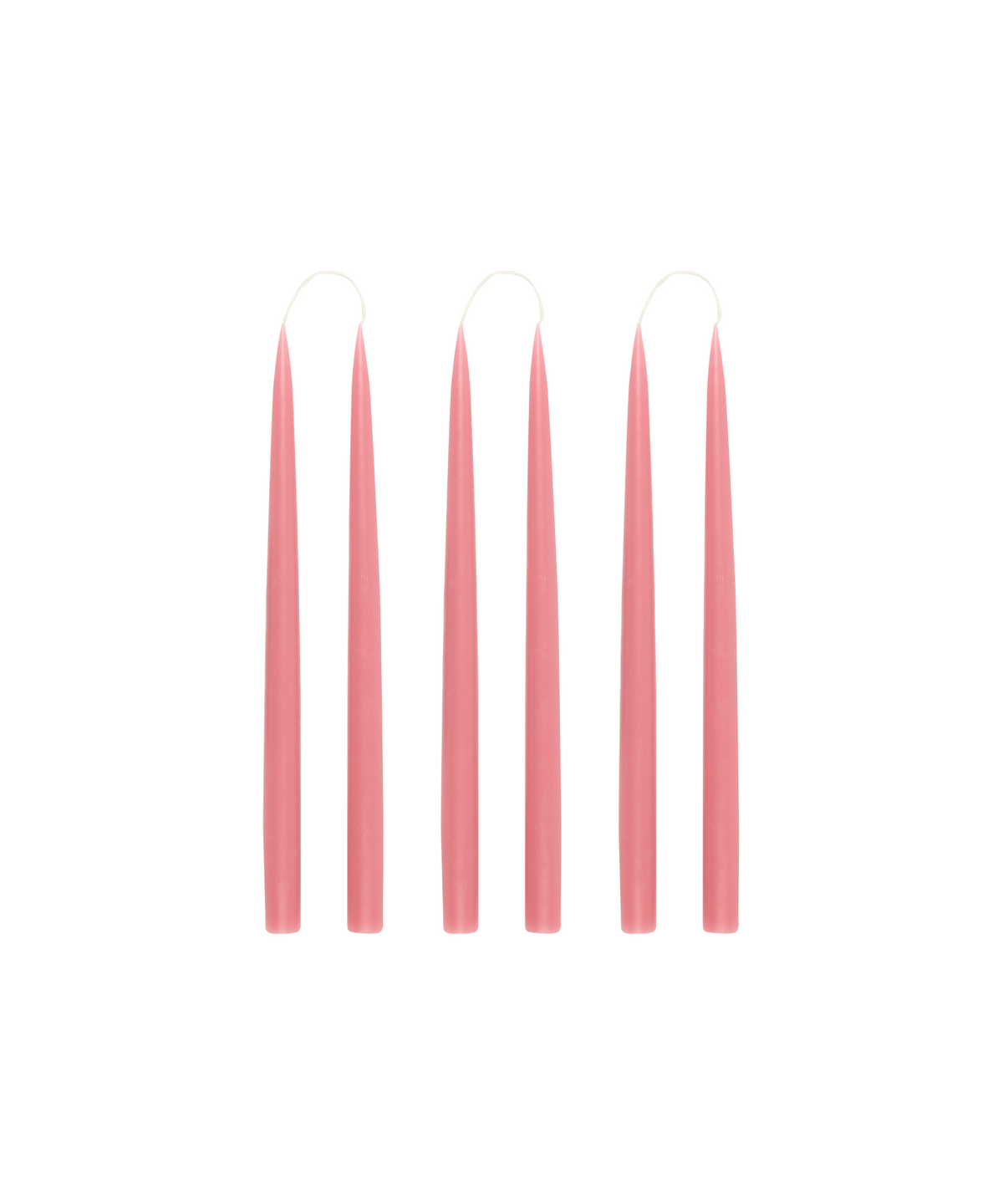 Rebecca Udall Set of 6 35cm Danish Taper Candles, Rose Pink