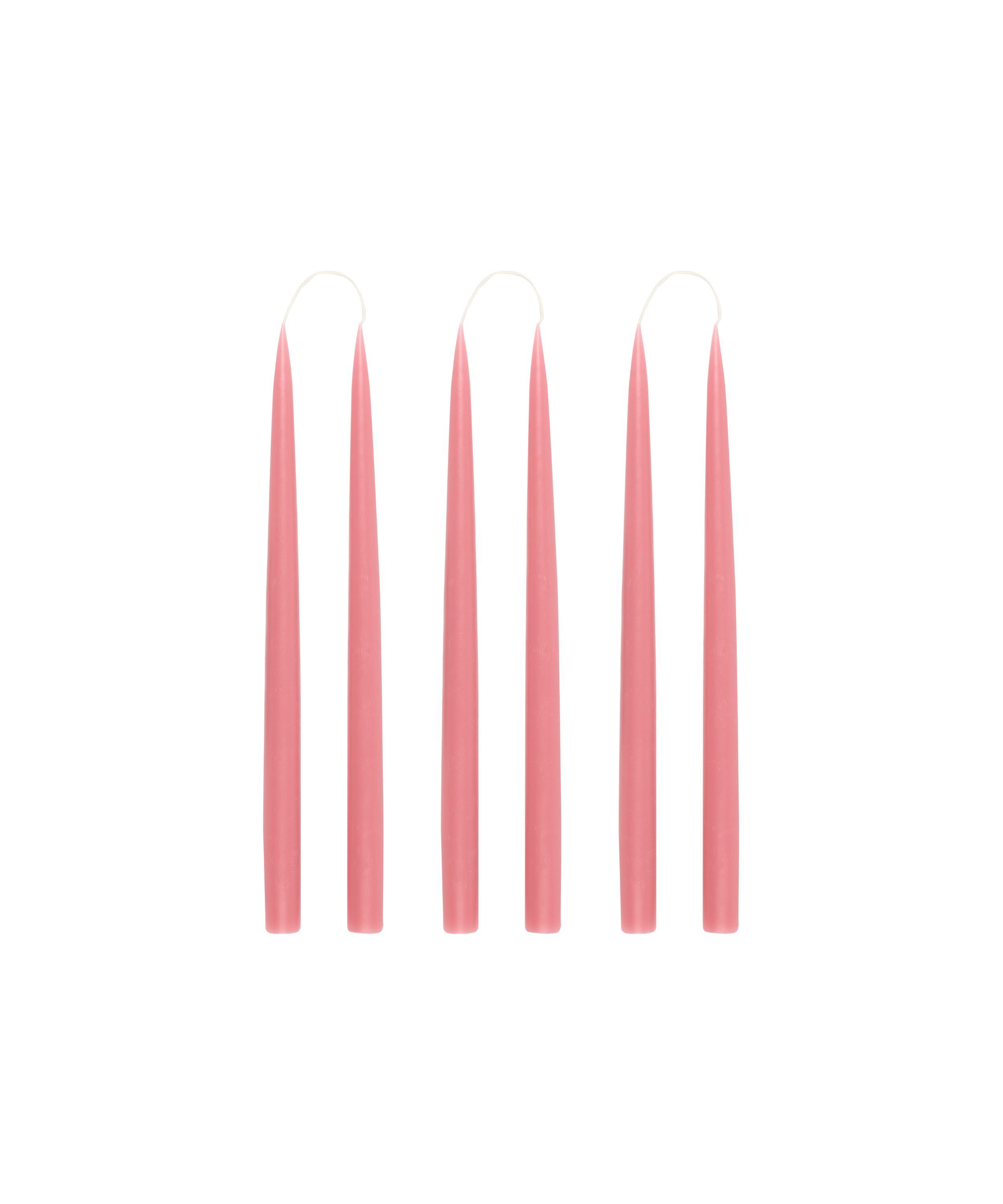 Rebecca Udall Set of 6 35cm Danish Taper Candles, Rose Pink