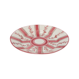 Rose Stripe Dinner Plate