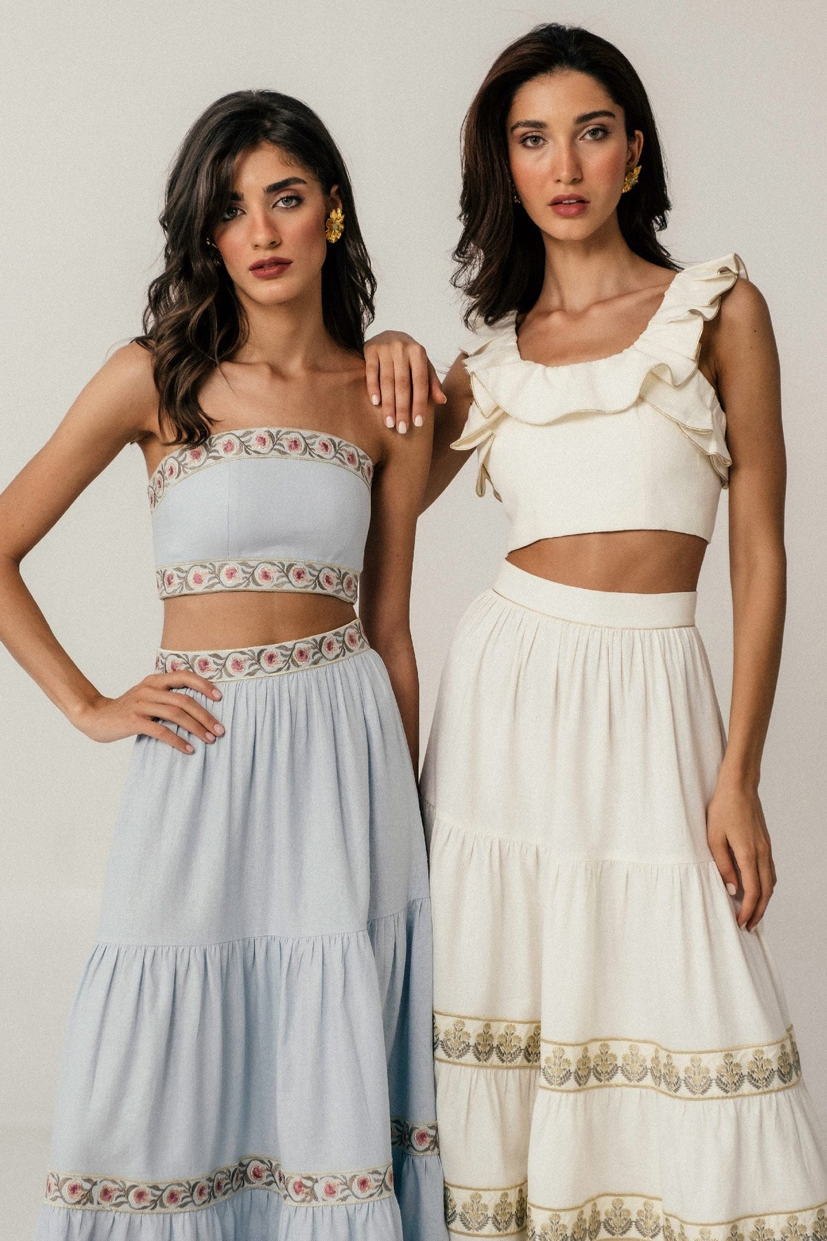 Malika Bustier Top - Ivory Tops - Cropped & Casual Rosewater House 