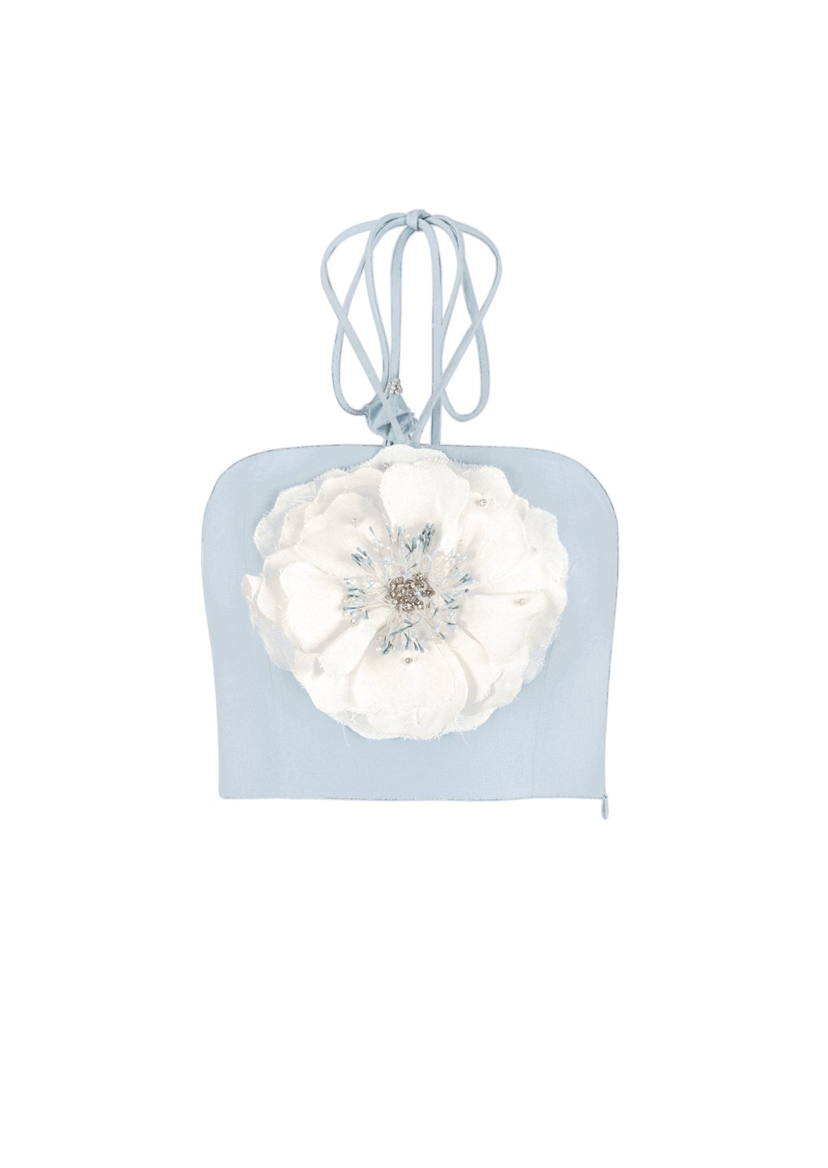 Gol Bustier Top - Blue & White Bottoms - Skirts Rosewater House 