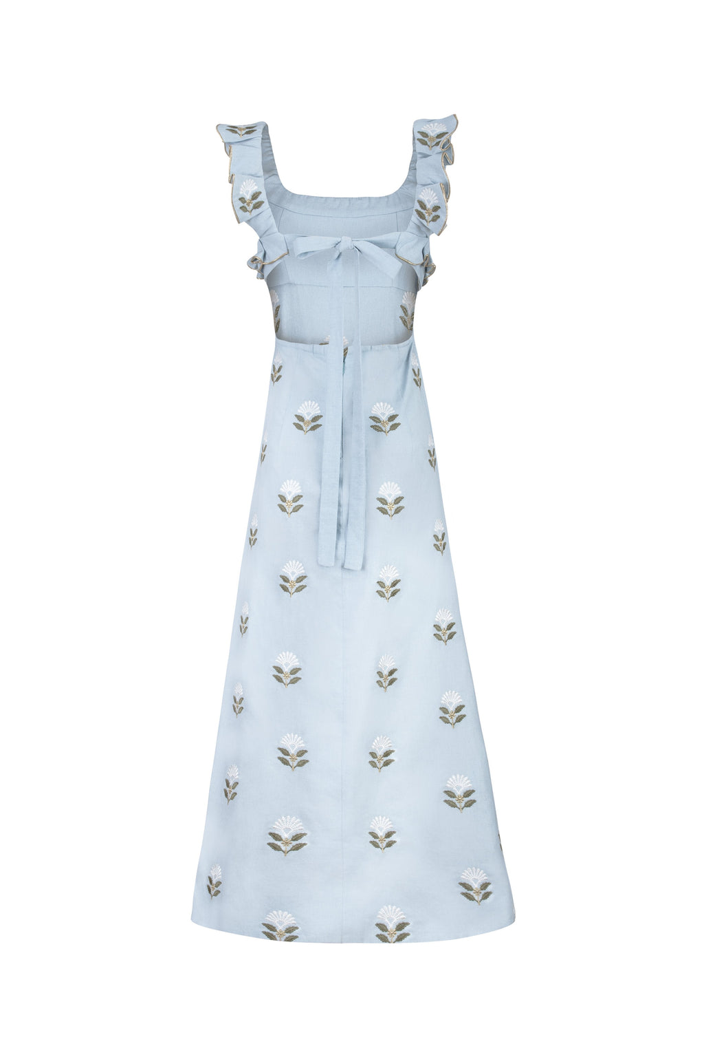OTM Exclusive: Malika Dress in White & Baby Blue S/M OTM Exclusive: Malika Dress in White & Baby Blue S/M