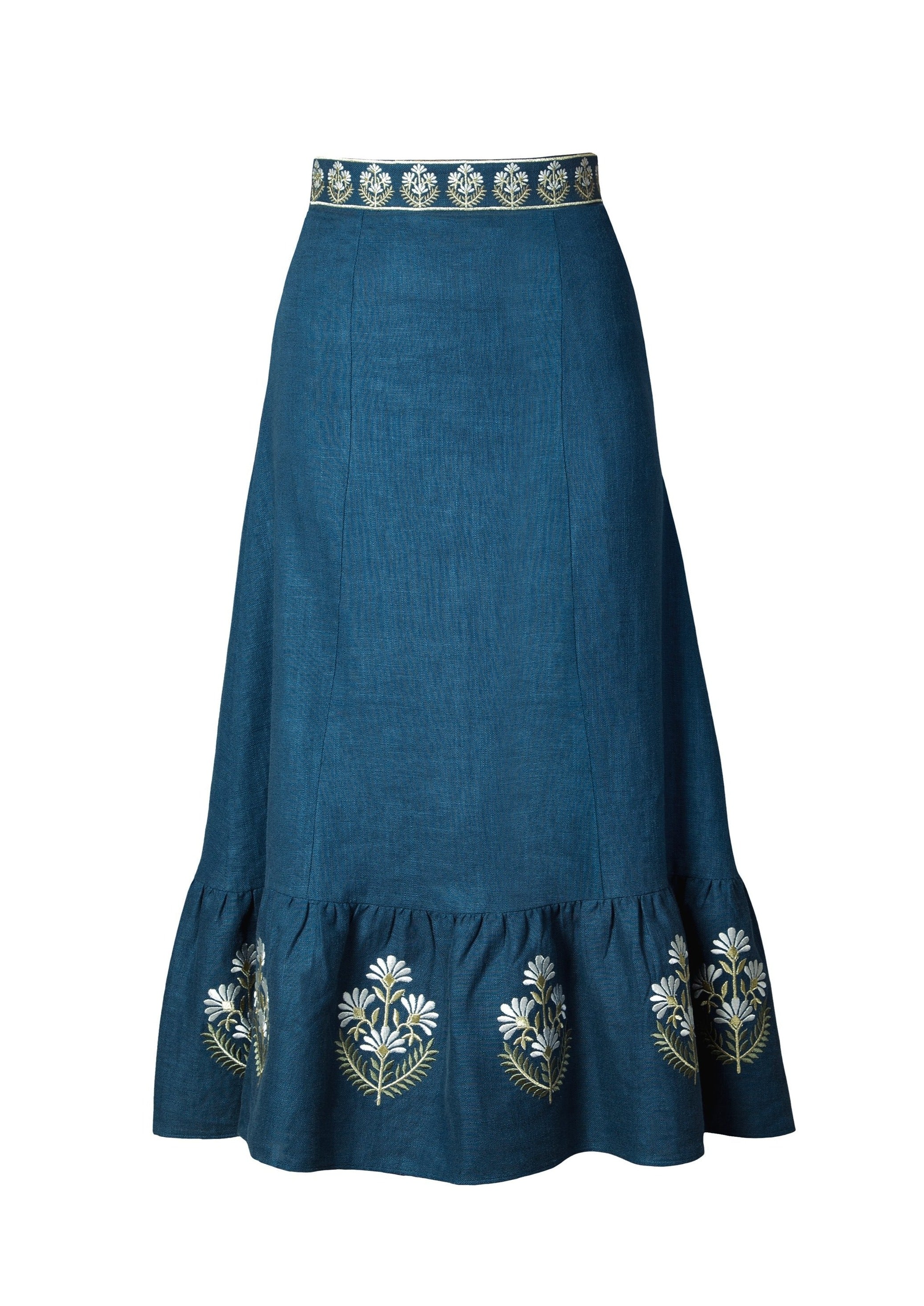 Ayan Skirt - Blue Bottoms - Skirts Rosewater House 