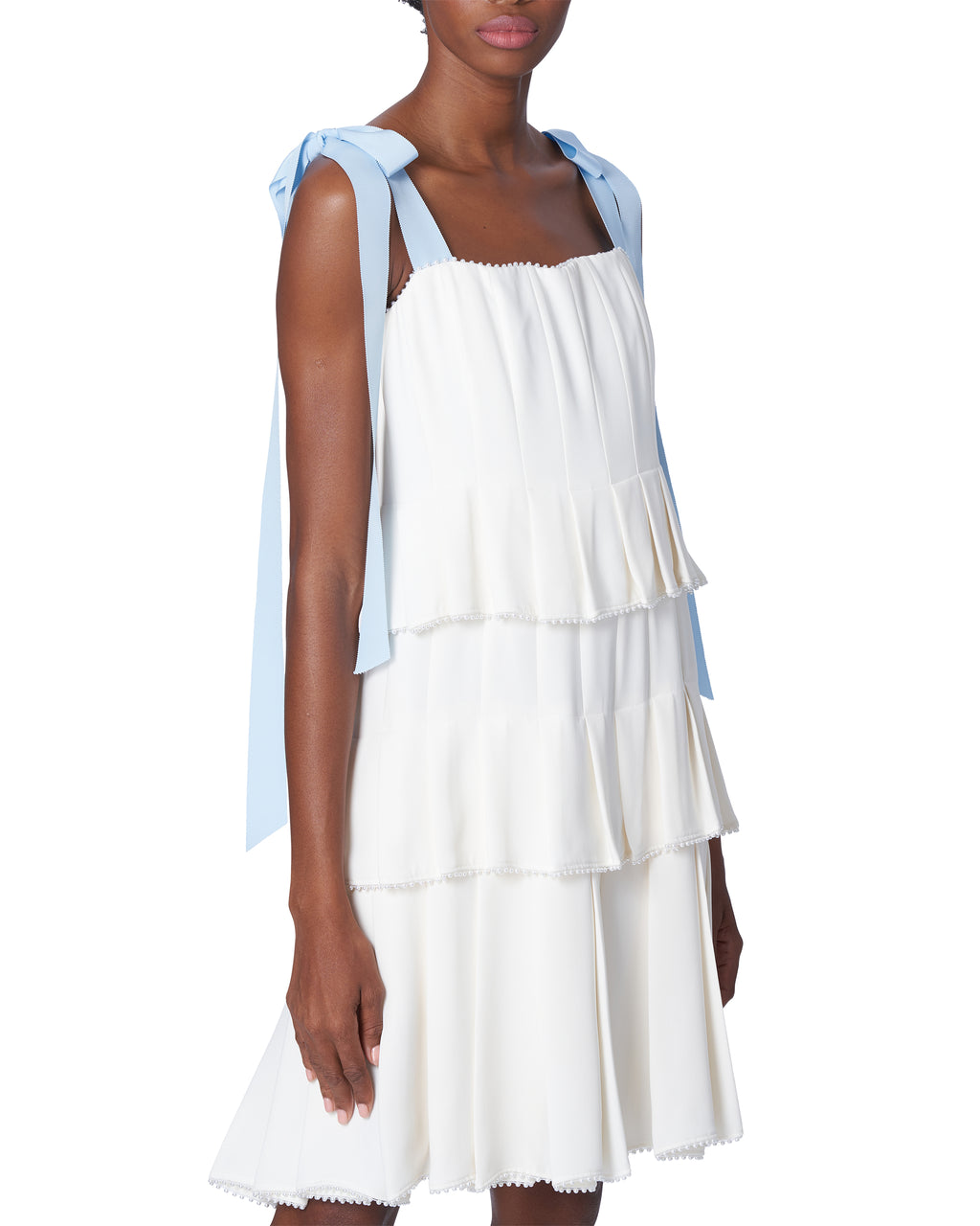 carolina herrera hildie pleated dress Kendel & Shane's Ireland Fairytale Wedding LWD