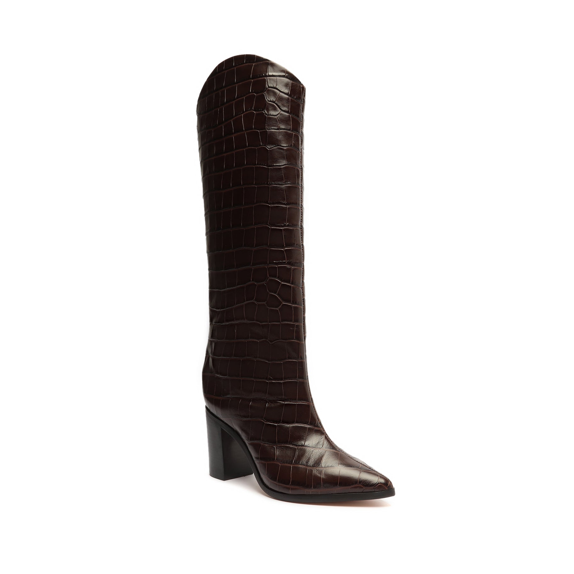 Maryana Block Boot in Dark Chocolate