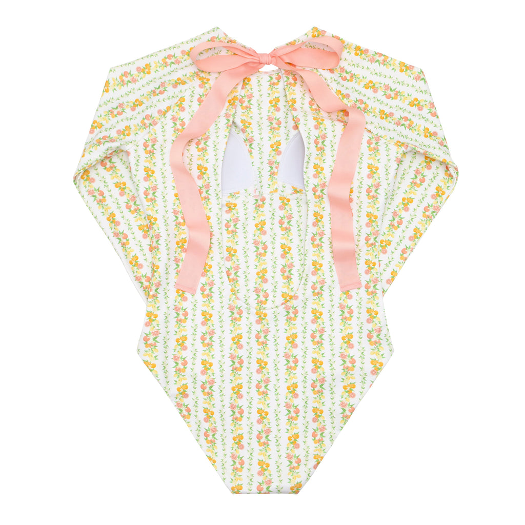 Womens Linear Citrus Rashguard One Piece