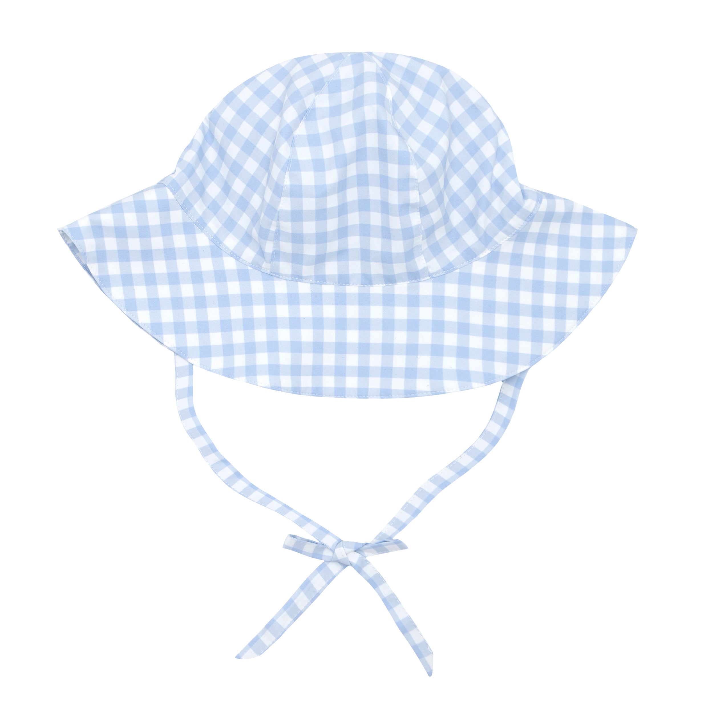 Unisex Baby Oasis Blue Gingham Sun Hat