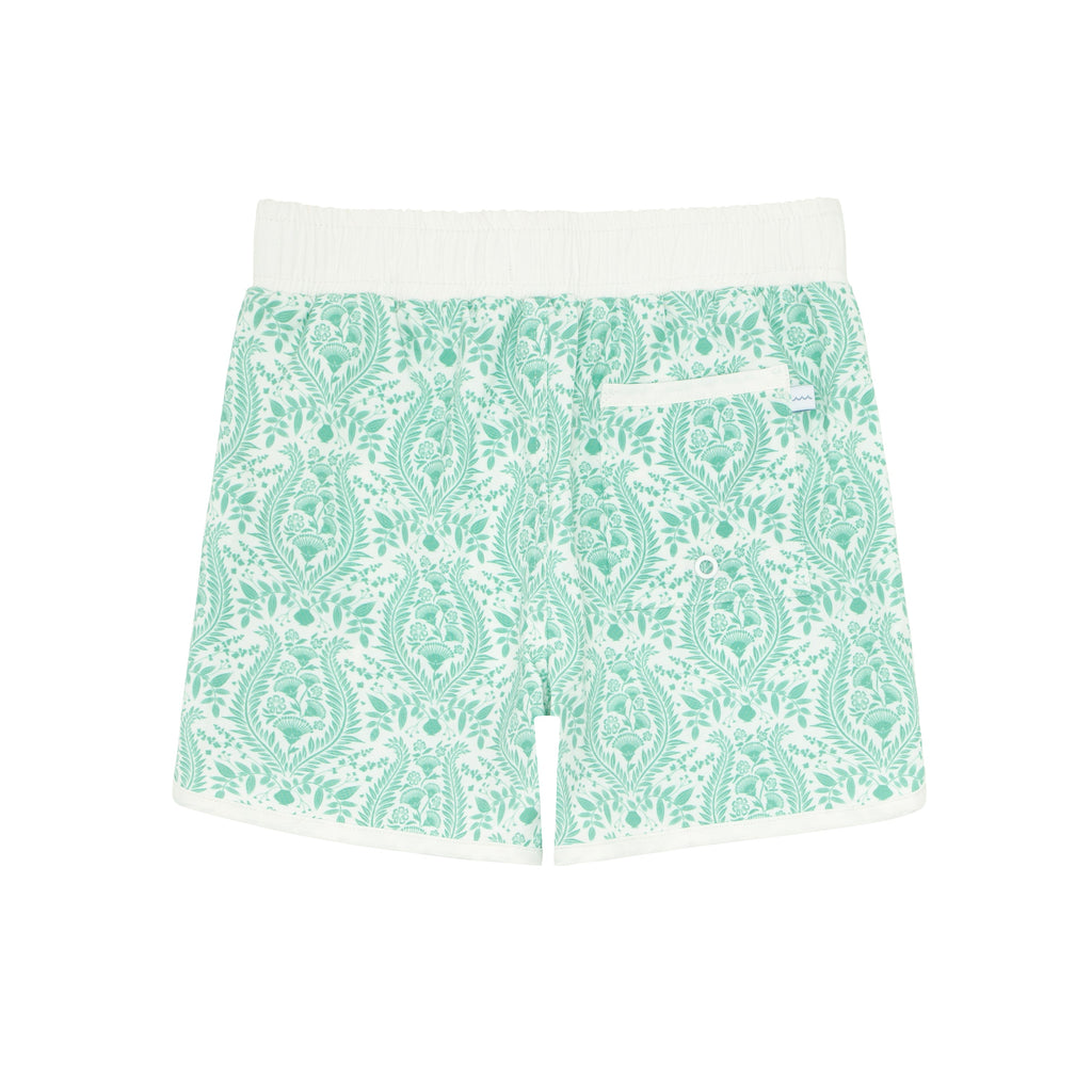 Boys Abaco Green Paisley Board Short