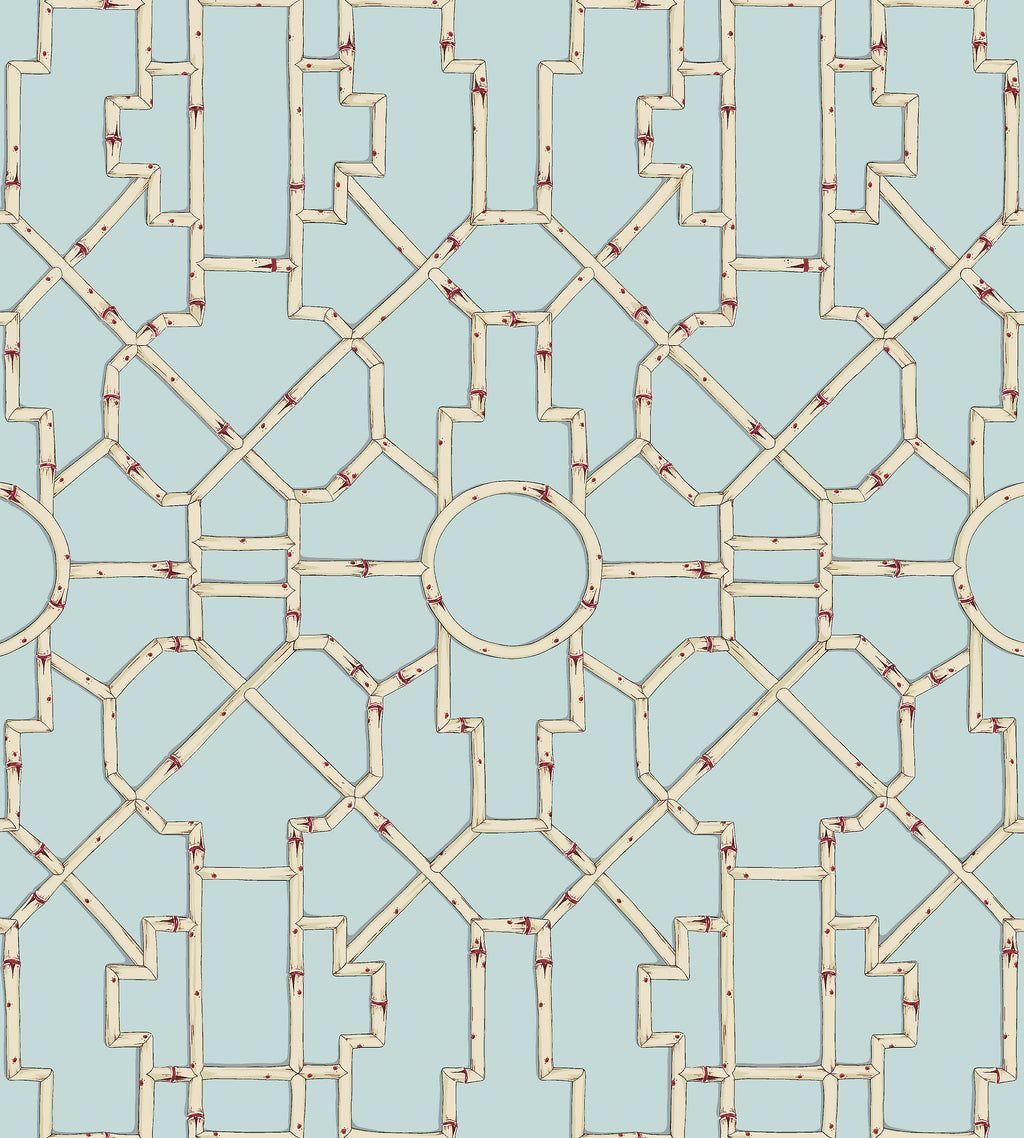 Baldwin Bamboo Wallpaper in Red