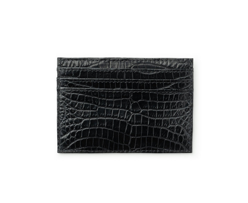 Slim Credit Card Case No. 204 in Crocodile Leather
