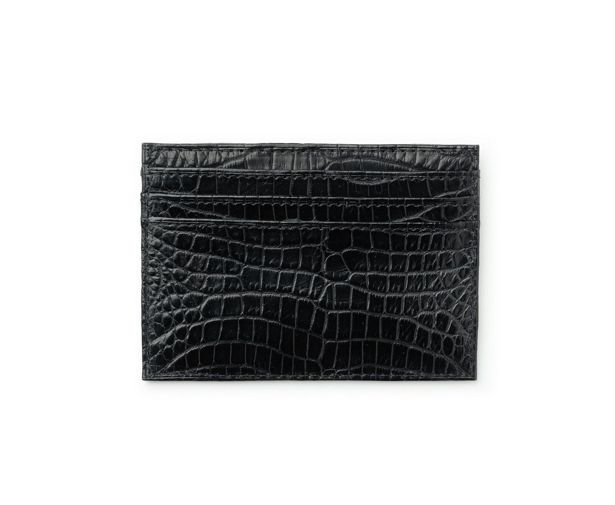 Slim Credit Card Case No. 204 in Crocodile Leather