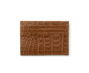 Slim Credit Card Case No. 204 in Crocodile Leather