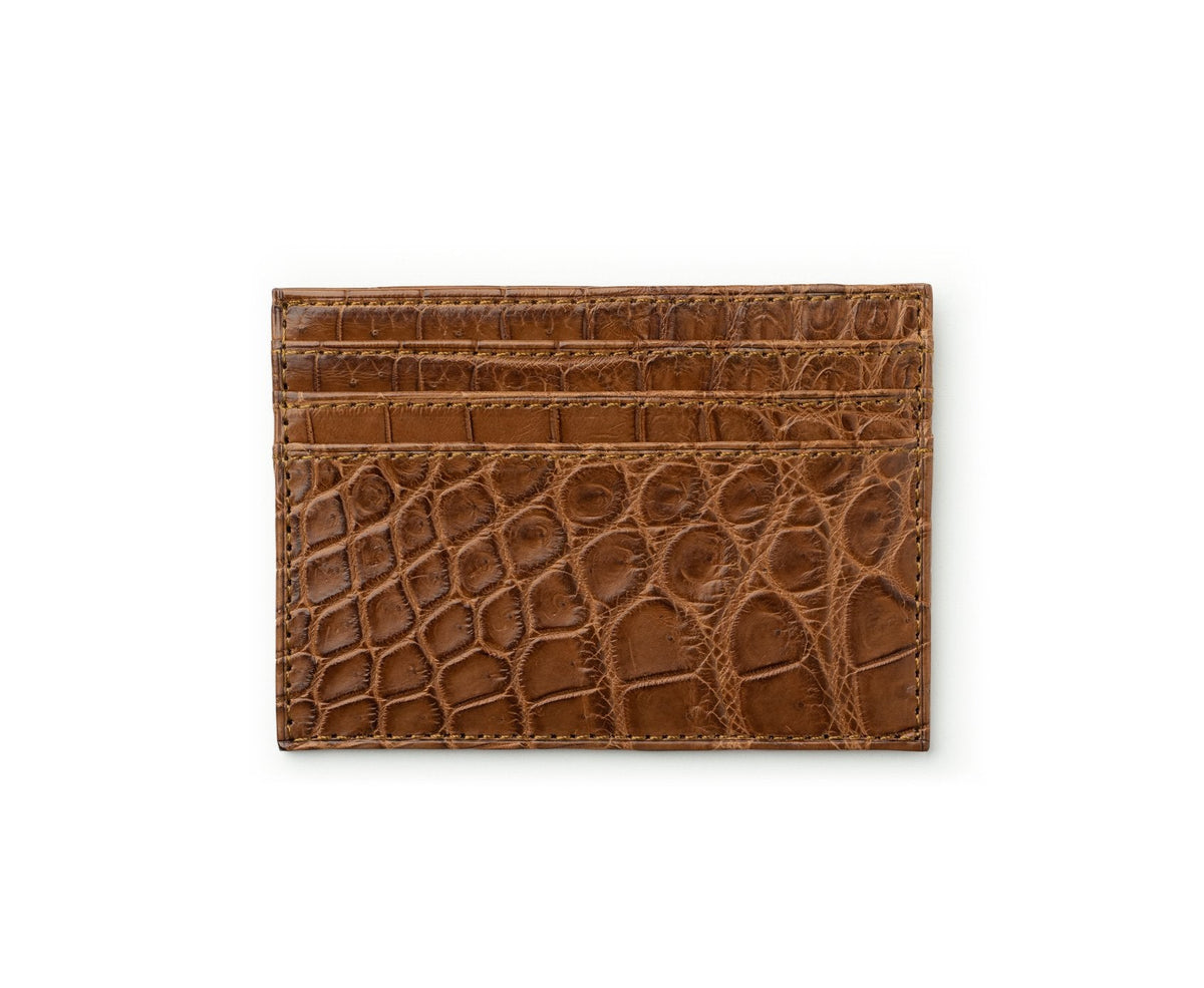 Slim Credit Card Case No. 204 in Crocodile Leather