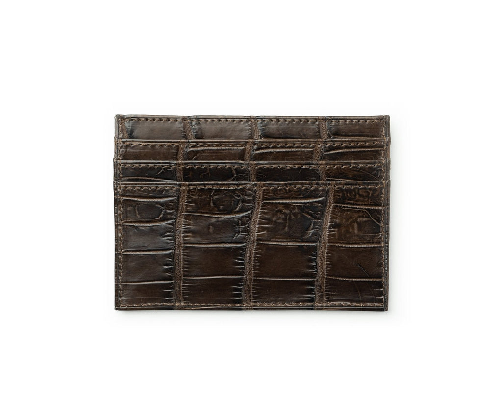 Slim Credit Card Case No. 204 in Crocodile Leather