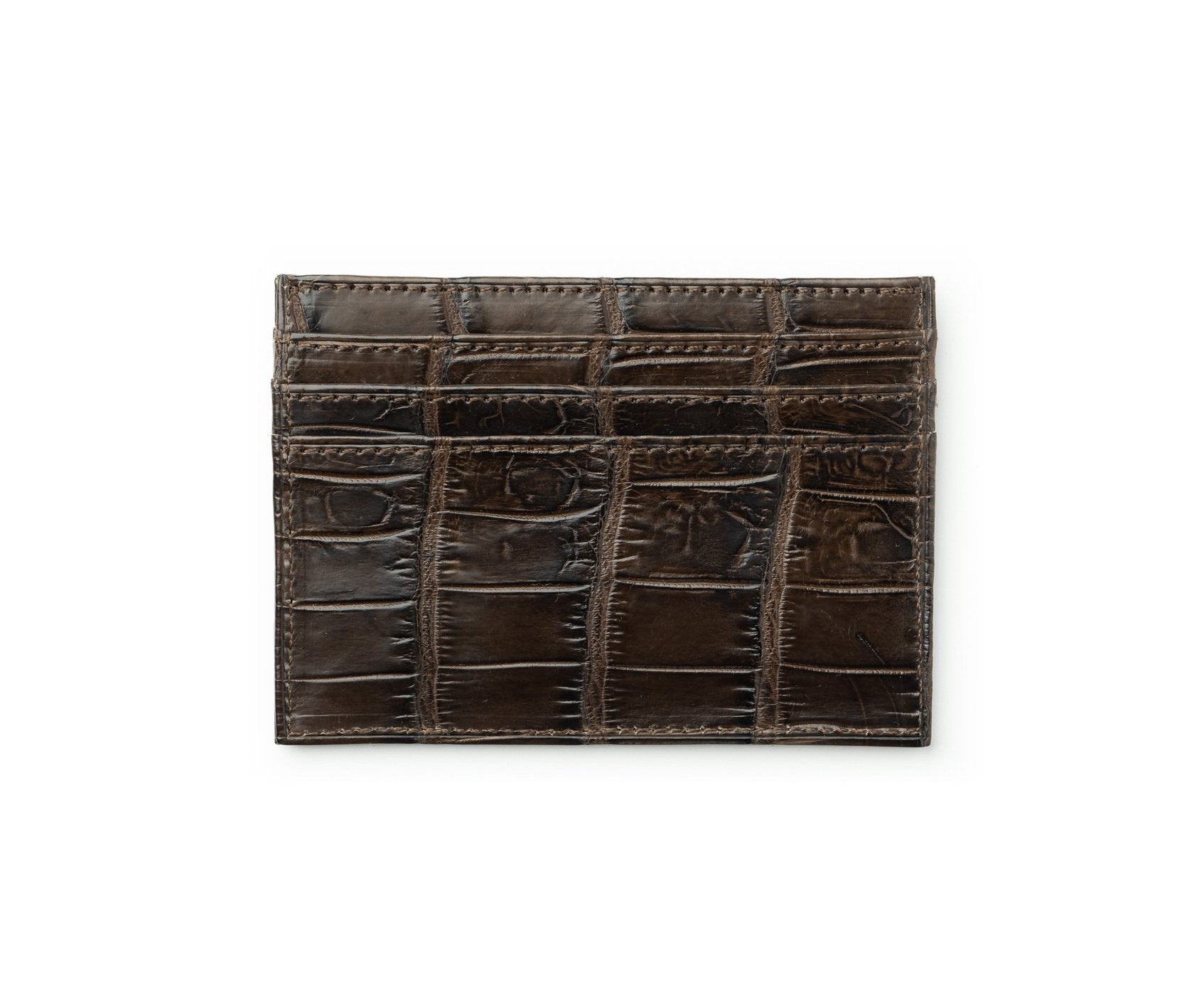 Slim Credit Card Case No. 204 in Crocodile Leather