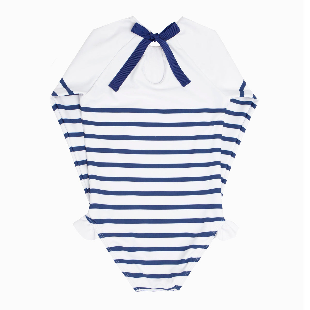 Girls Breton Stripe Rashguard One Piece