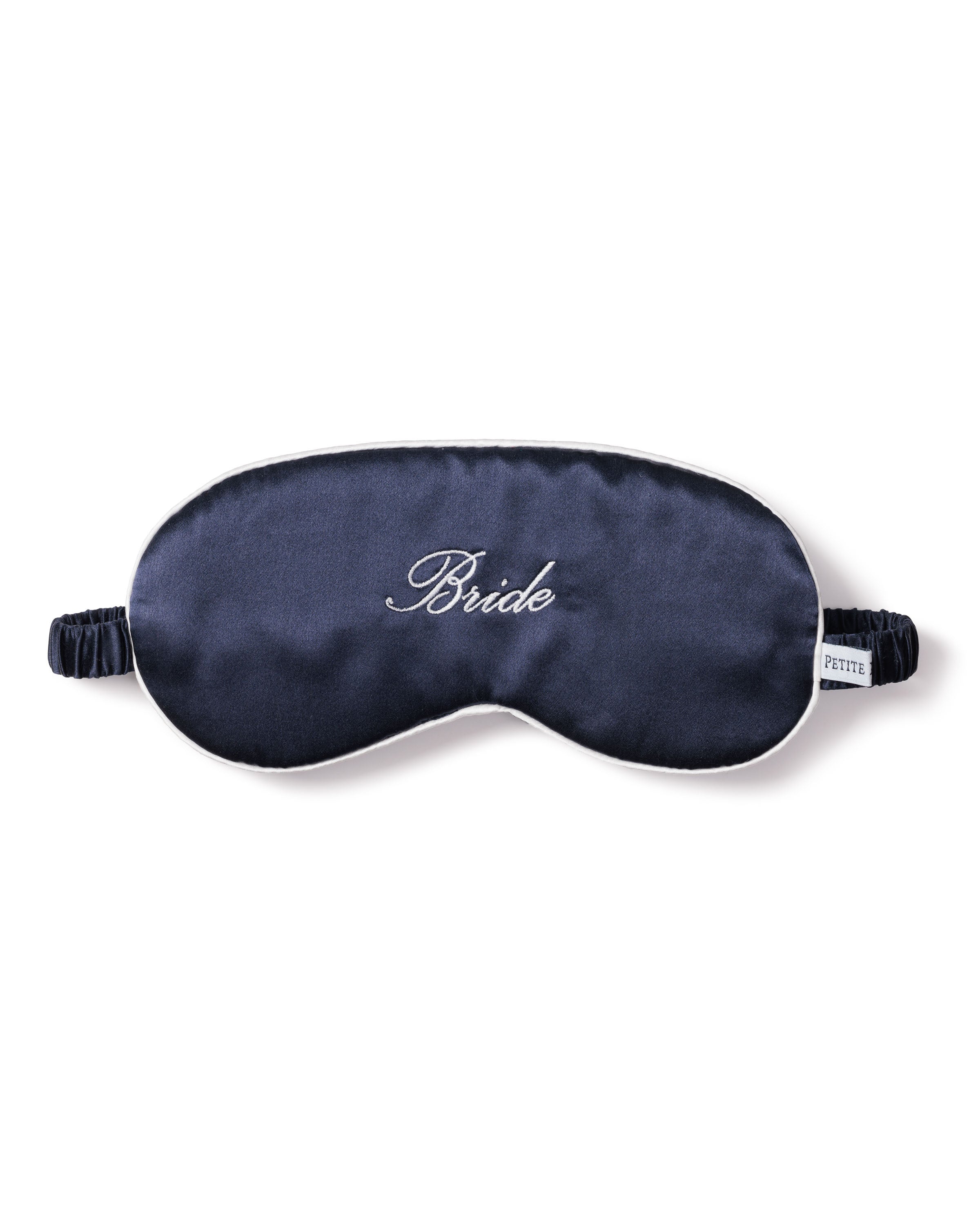 Navy Silk Bride Sleep Mask