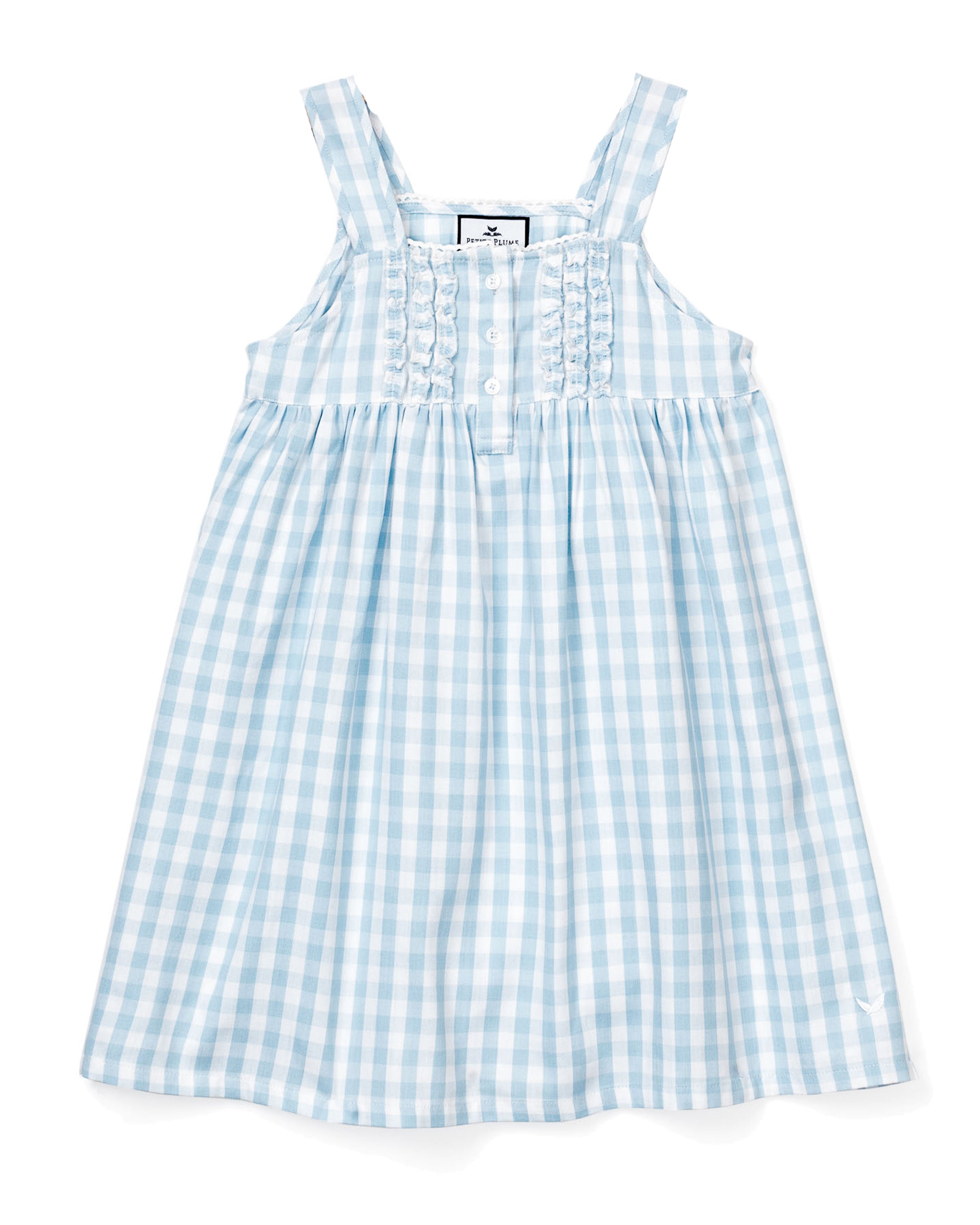 Light Blue Gingham Charlotte Nightgown