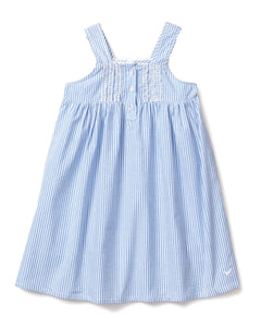 Children's French Blue Seersucker Charlotte Nightgown